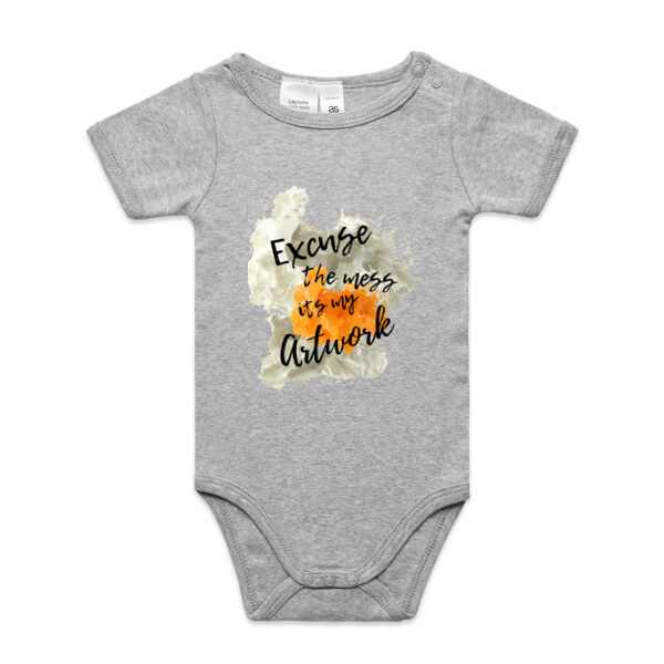 EXCUSE THE MESS IT'S MY ARTWORK.  - Mini-Me One-Piece Thumbnail