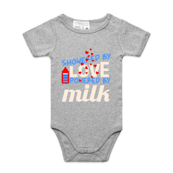 Showered By Love, Powered By Milk. - Mini-Me One-Piece Thumbnail