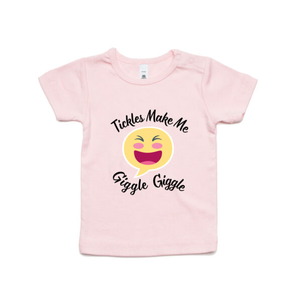 Tickles Make Me Giggle. - AS Colour Organic Infant Wee Tee Thumbnail