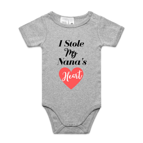 I Stole My Nana's Heart. - AS Colour Organic Infant Mini-Me One-Piece Thumbnail
